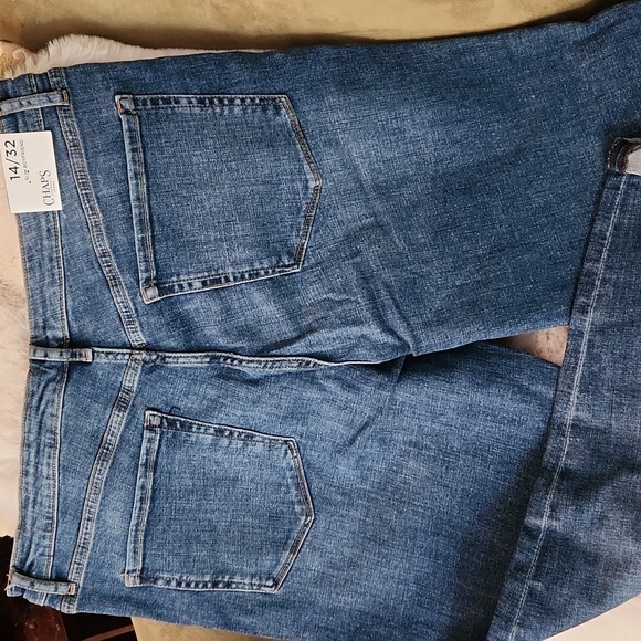 NWT Chaps Women's Slim Boyfriend Jeans in Blue-Size 14 - Picture 4 of 4